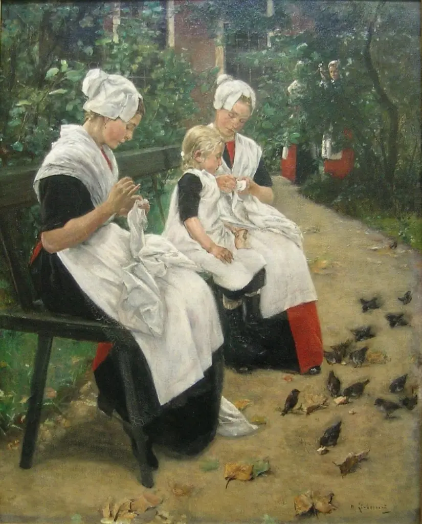 Amsterdamer Waisenmädchen im Garten, by Max Liebermann