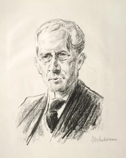 Arno Holz Mappe: Portrait Arno Holz, by Max Liebermann