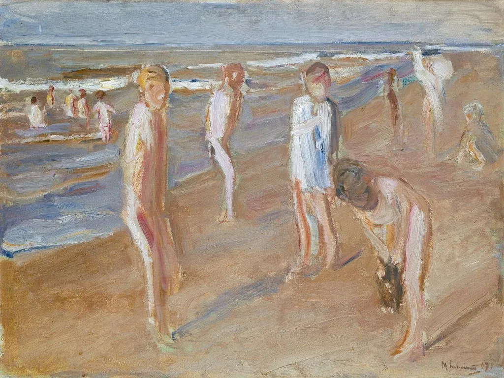 Badende Knaben, by Max Liebermann, oil, 1909