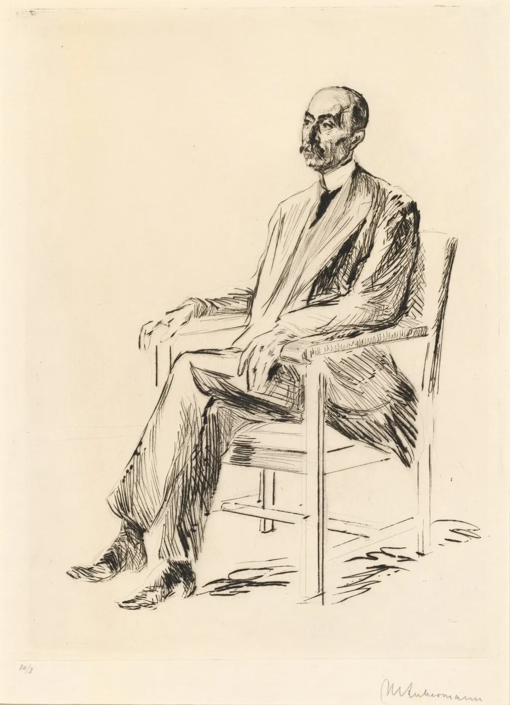Burgermeister Dr. Burchard, by Max Liebermann, ink, 1911
