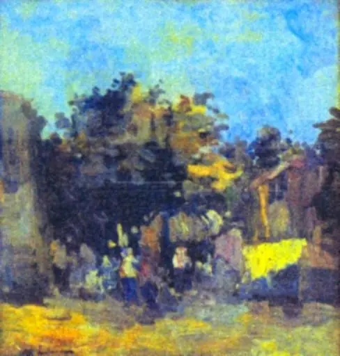 Petrecere la marginea satului, by Max Liebermann, 1929