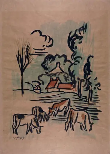 Pastoral Landscape, by Max Pechstein