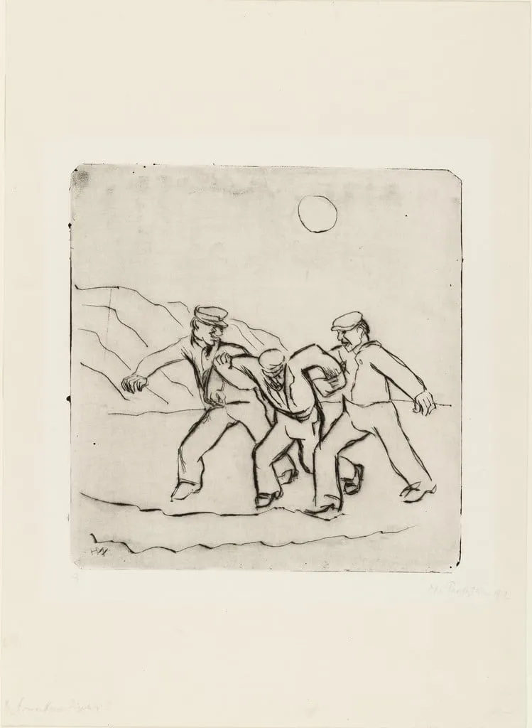 Untitled, by Max Pechstein, ink, 1912