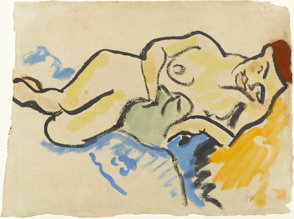 Untitled, by Max Pechstein, watercolor, 1909