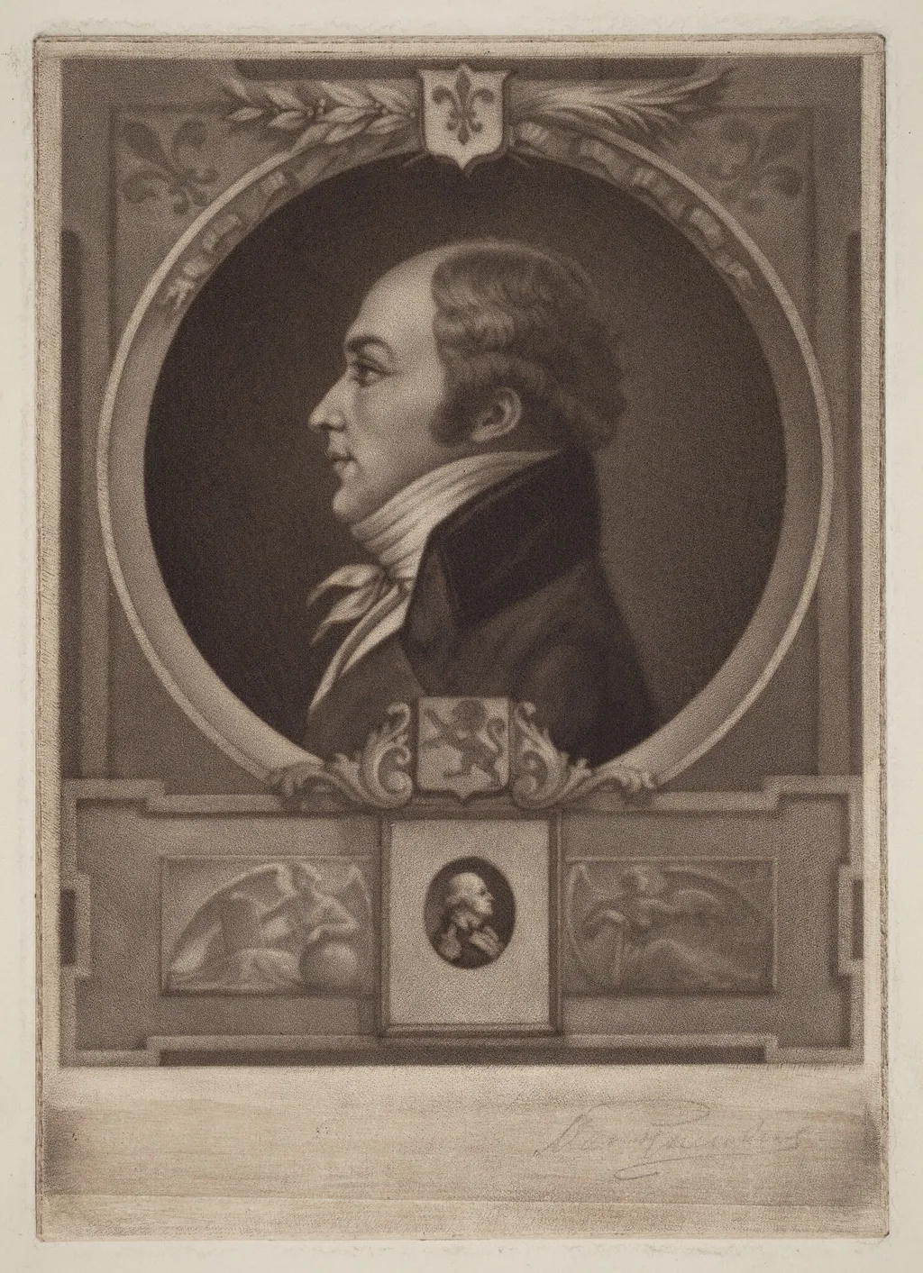 Charles Balthazar Julien Févret de Saint-Mémin, by Max Rosenthal, ink, 1900