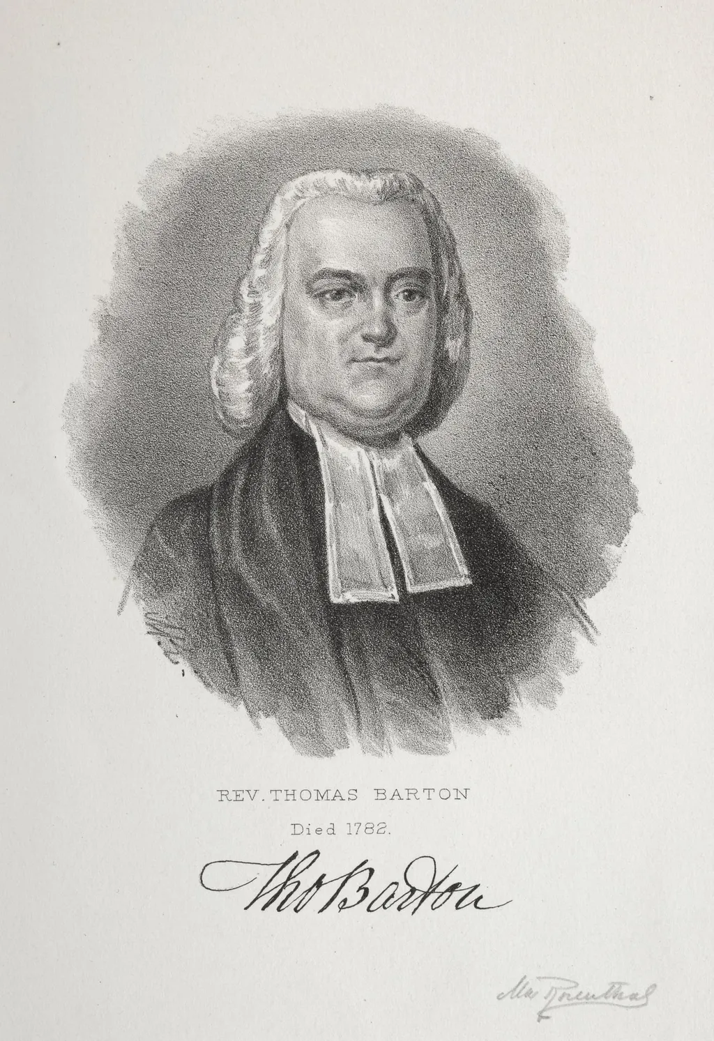 Rev. Thomas Barton, by Max Rosenthal, 1883