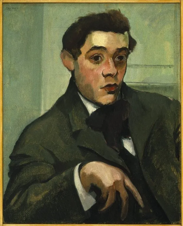 Porträt des Abraham Walkowitz, by Max Weber, oil, 1907