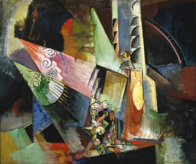 Russian Ballet, by Max Weber, oil, 1916