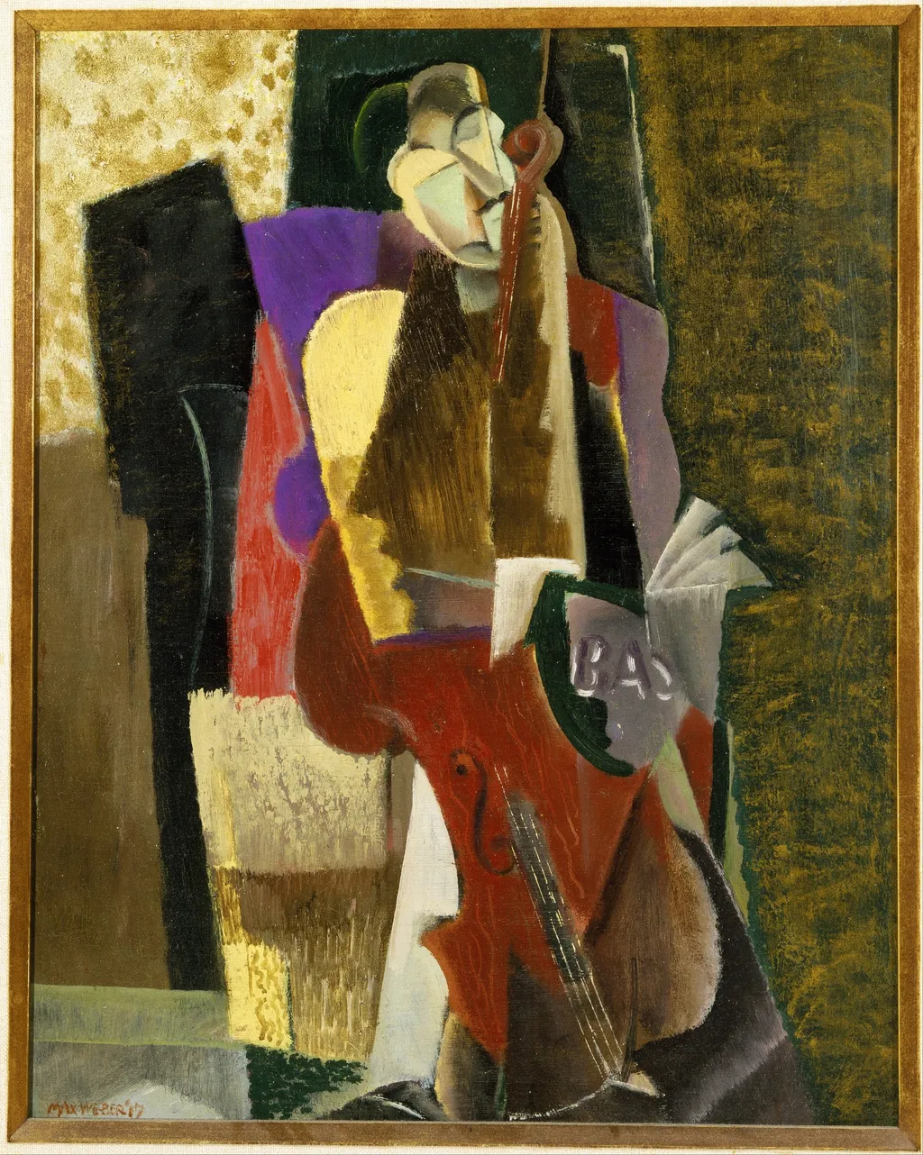 The Cellist, by Max Weber, oil, 1917