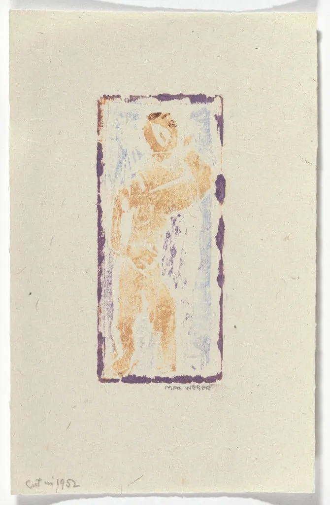 Untitled, by Max Weber, ink, 1952