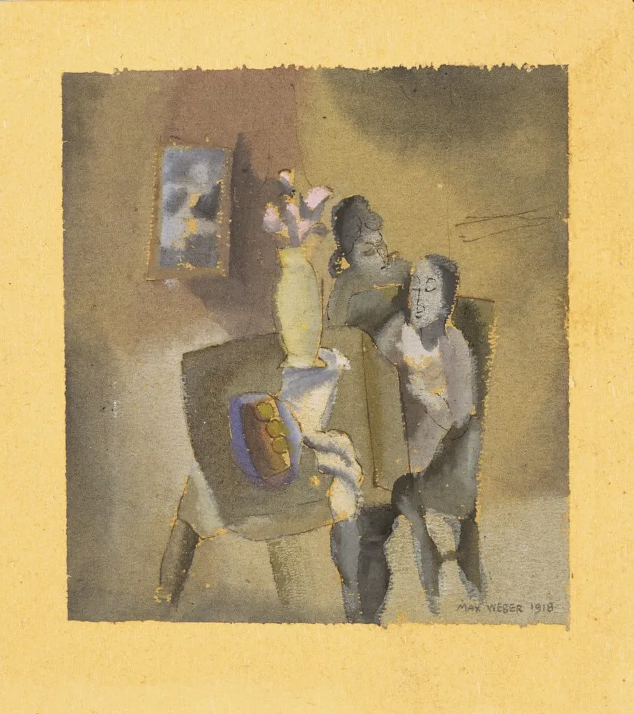 Untitled, by Max Weber, gouache, 1918