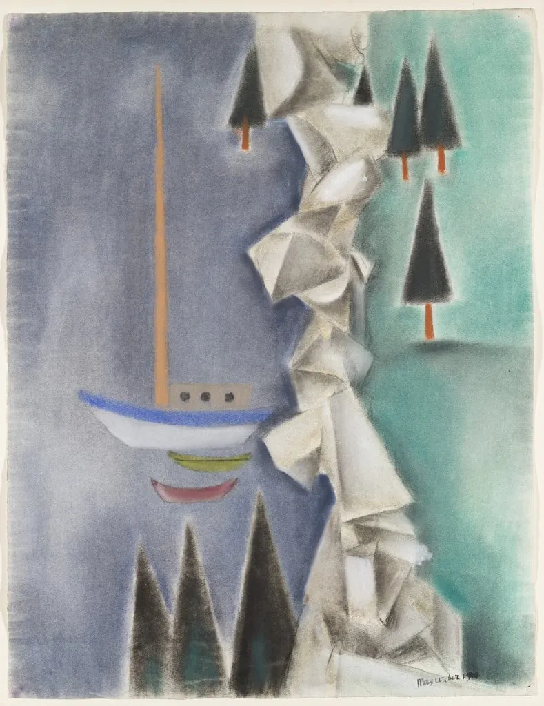 Untitled, by Max Weber, pastel, 1914