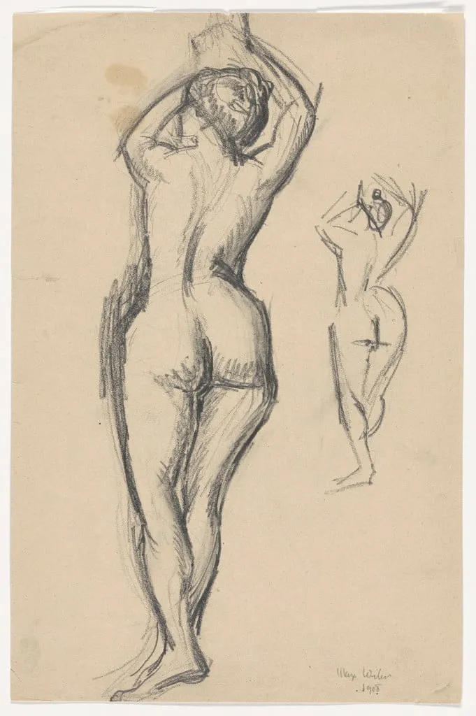 Untitled, by Max Weber, graphite, 1908