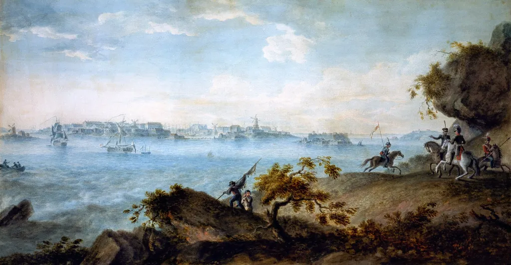 Näkymä Kaivopuistosta Suomenlinnaan ja Särkälle (Suomenlinna nähtynä Kaivopuistosta), by Maxim Nikoforovits Vorobjov