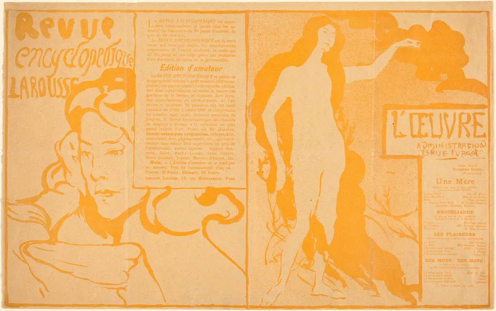 Une Mère; Brocéliande; Les Flaireurs; Des Mots! Des Mots!, by Maxime Dethomas, ink, 1896