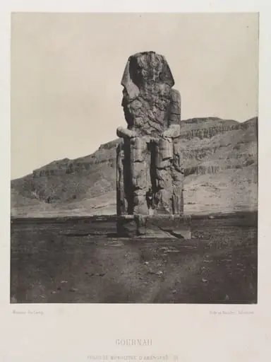 Colossol Monolith of Amenhotep III, Gournah, by Maxime Du Camp
