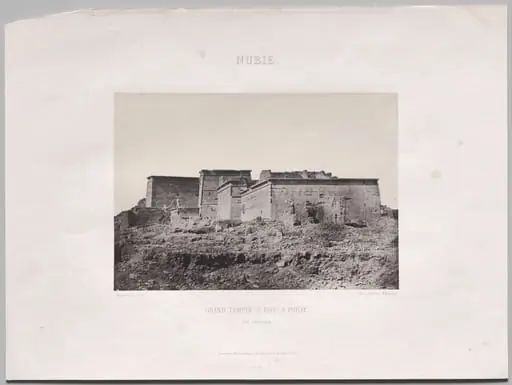 Grand Temple D’Isis, à Philoe (vue générale prise du nord), Nubie, by Maxime Du Camp