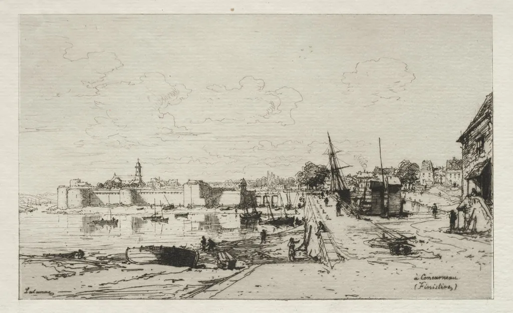 A Concarneau (Finistère), by Maxime Lalanne, 1874