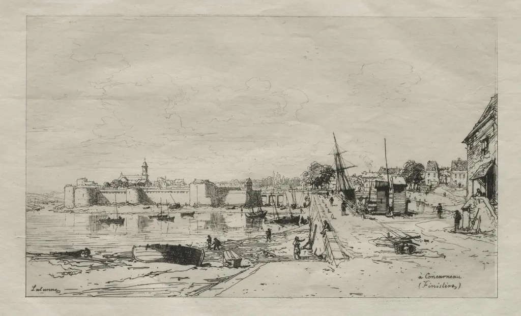 À Concarneau (Finistère), by Maxime Lalanne, 1874