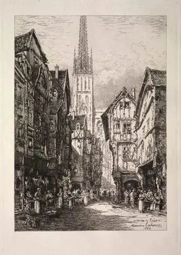 A Street in Rouen, by Maxime Lalanne
