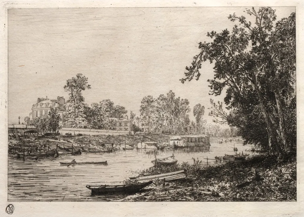 At Neuilly (Seine), by Maxime Lalanne, 1864