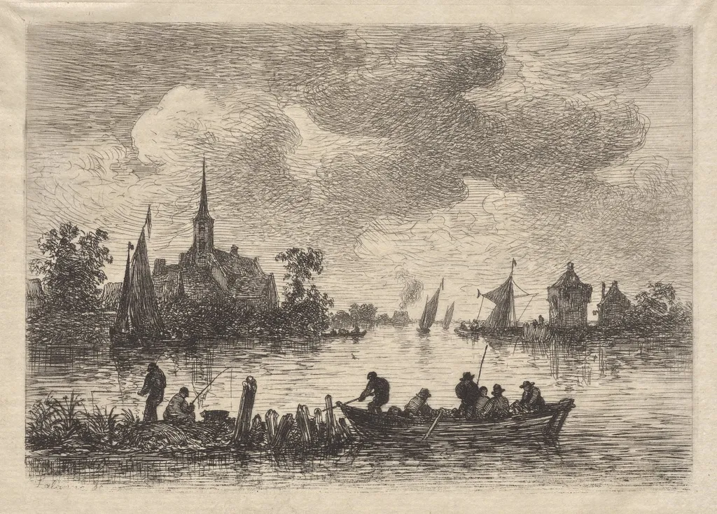 Banks of the Meuse (Bords de la Meuse), by Maxime Lalanne, 1873