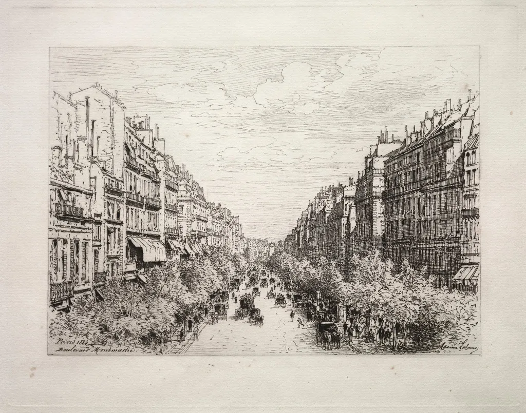 Boulevard Montmartre, by Maxime Lalanne, 1884