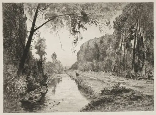 Canal at Pont Sainte-Maxence, by Maxime Lalanne