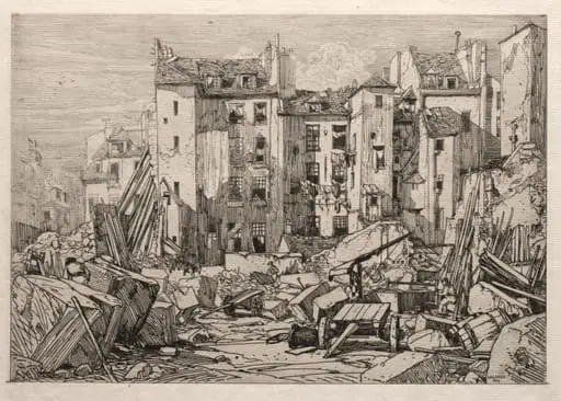 Demolition of Old Houses in Paris, by Maxime Lalanne