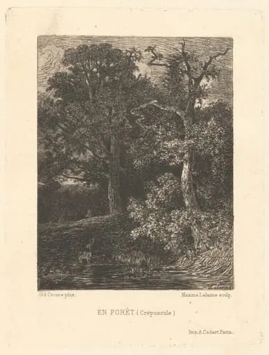 En Forêt (Crépuscule) (In the Forest: Twilight), by Maxime Lalanne