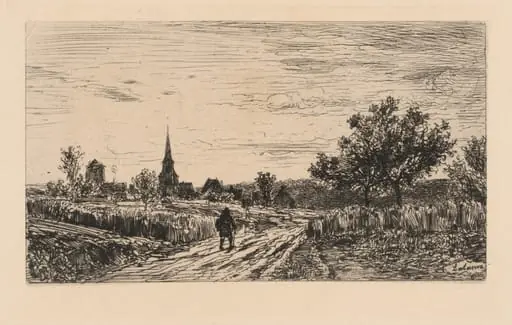 Evening Landscape (Return to the Lodgings), by Maxime Lalanne
