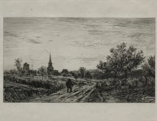 Landscape, Evening (Returning Home), by Maxime Lalanne