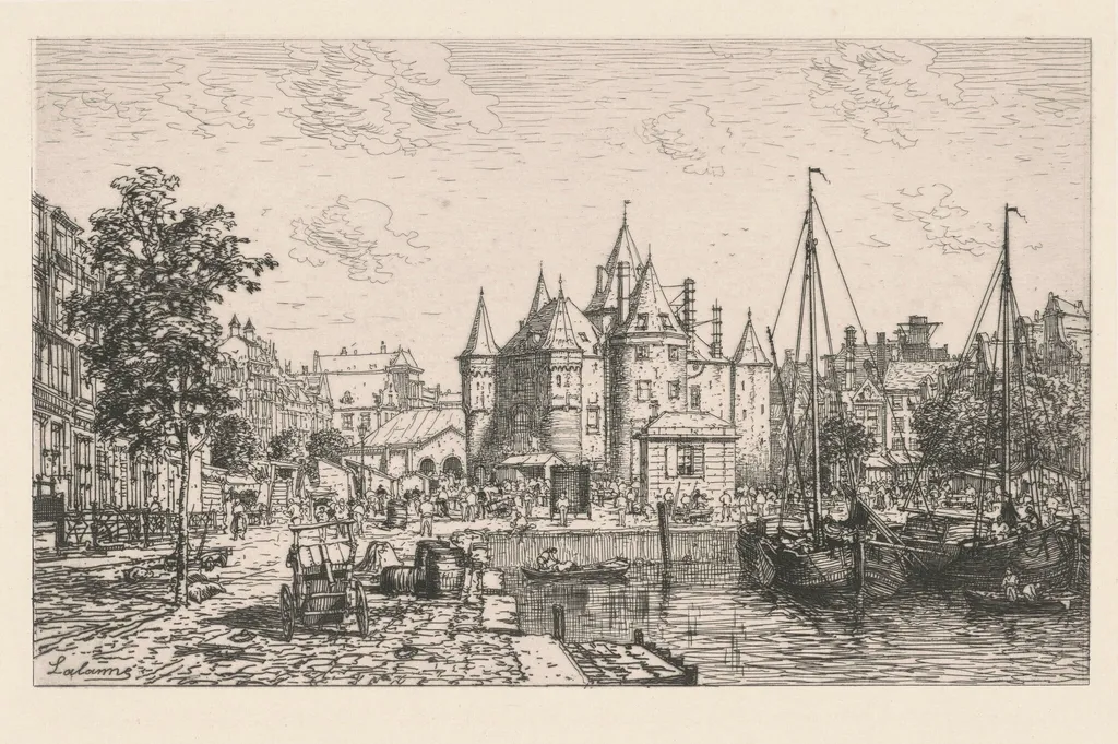 Le Wagg-Poids de la Ville d'Amsterdam, by Maxime Lalanne, ink, 1879