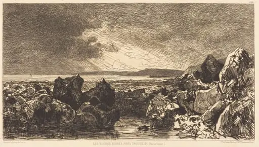 Les Roches noires près Trouville (Marèe Basse), by Maxime Lalanne