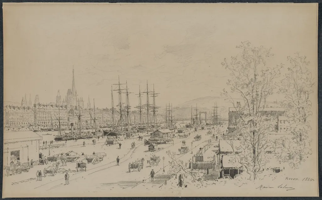 Port of Rouen, by Maxime Lalanne, 1884