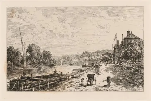 Vue du Bas Meudon, Bords de la Seine, by Maxime Lalanne