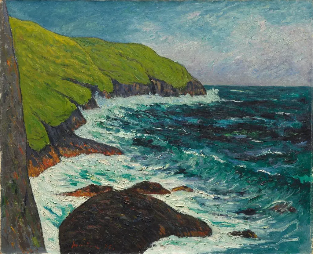 The Cliffs at Beg-ar-Fry, Saint-Jean-du-Doigt, by Maxime Maufra