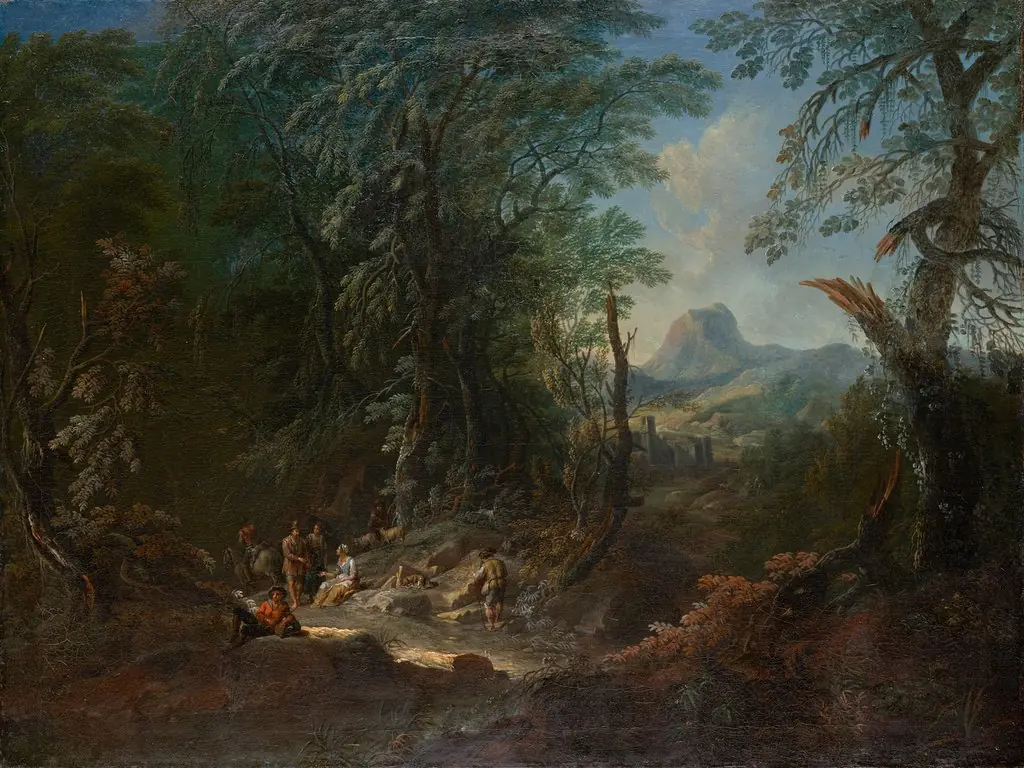 Forest Landscape "Morning", by Maximilian Joseph Schinnagl