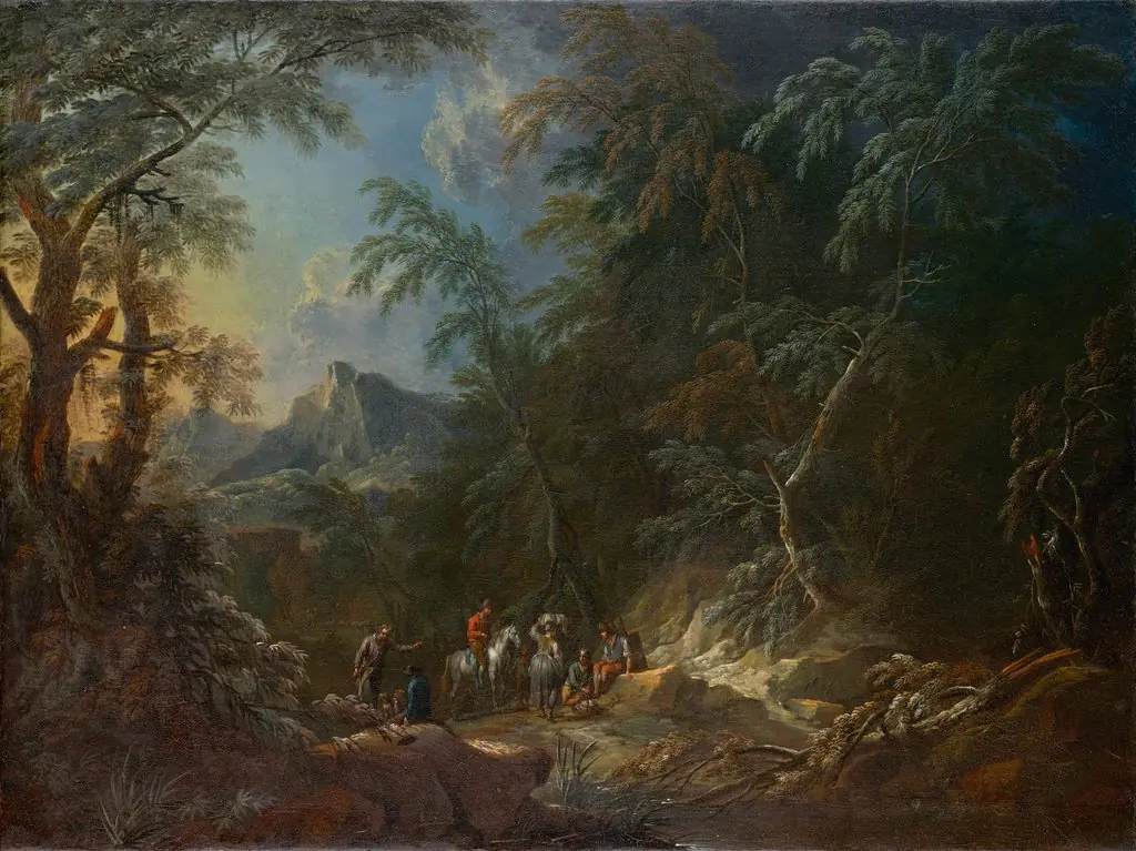 Waldlandschaft "Abend", by Maximilian Joseph Schinnagl