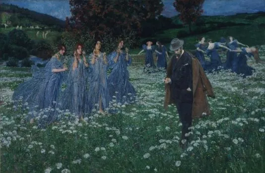 A World, by Maximilian Lenz, oil, 1900
