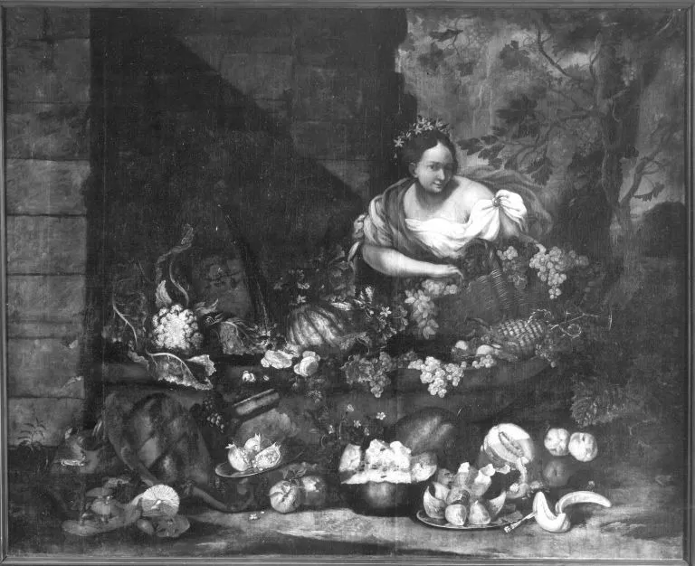 Früchtestillleben, by Maximilian Pfeiler, unspecified, 1701