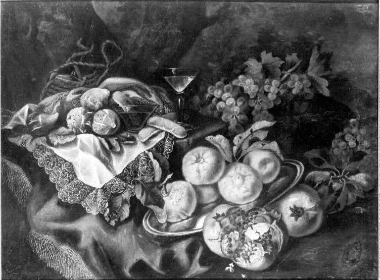 Stillleben mit Früchten, by Maximilian Pfeiler, unspecified, 1701