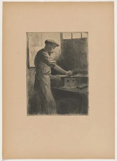 Auguste Delâtre au travail (Auguste Delâtre at Work), by Maximilien Luce