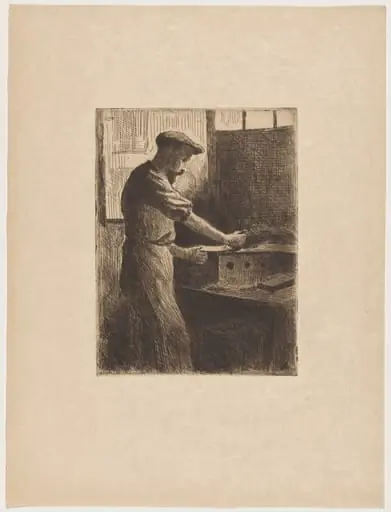 Auguste Delâtre au travail (Auguste Delâtre at Work), by Maximilien Luce