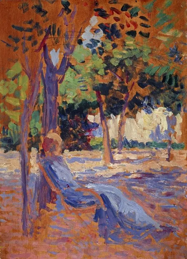 Lucie Cousturier in her Garden, by Maximilien Luce