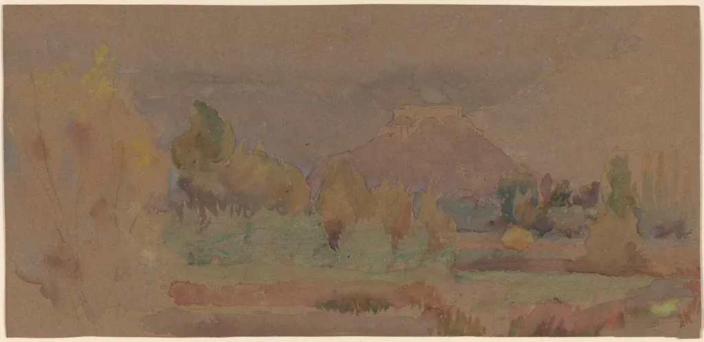 The Fort, Srinagar, by Maxwell Balfour, gouache, 1896