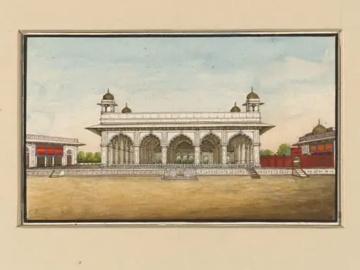 One of four drawings of Mughal architecture., by Mazhar Ali Khan