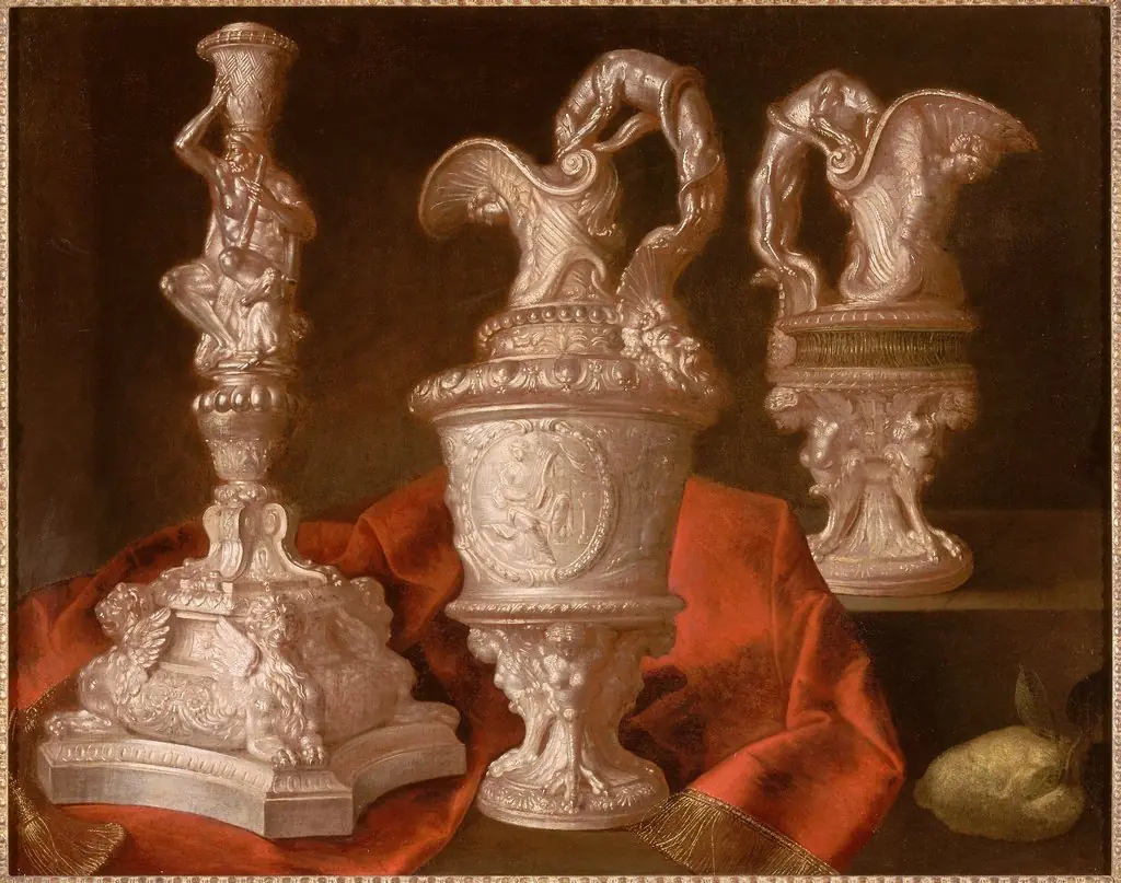 Still life with silver torch, by Meiffren Conte