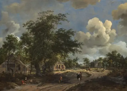 A View on a High Road, by Meindert Hobbema