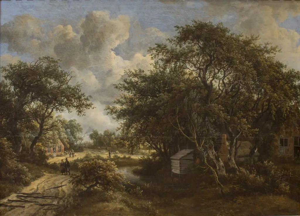 A Village among Trees, by Meindert Hobbema